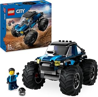 LEGO City Blue Monster Truck 60402 | Toys for 5+ Year Old Boys & Girls, Creative Race Car Model, Driver Minifigure, Birthday Gift Idea, 148 Pieces