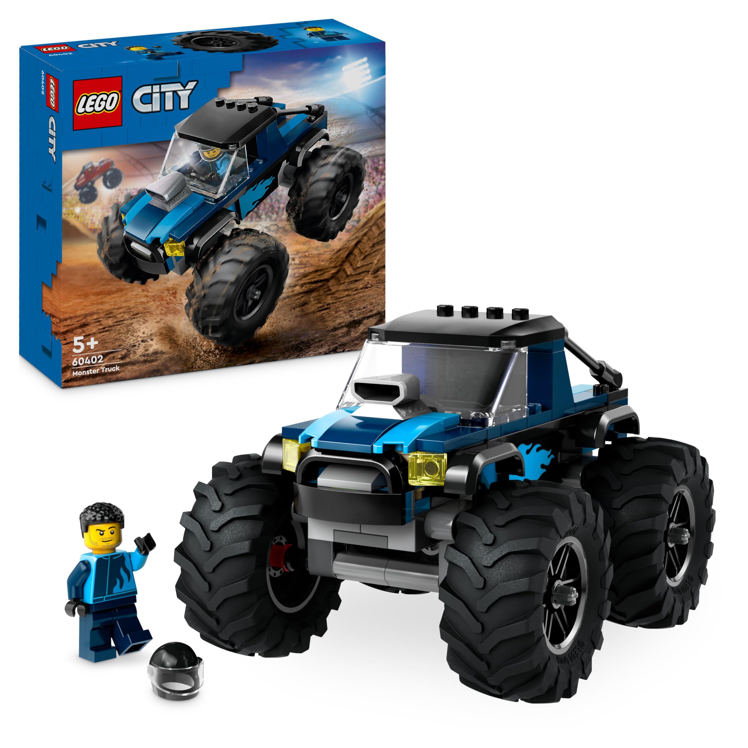 LEGO City Blue Monster Truck 60402 | Toys for 5+ Year Old Boys & Girls, Creative