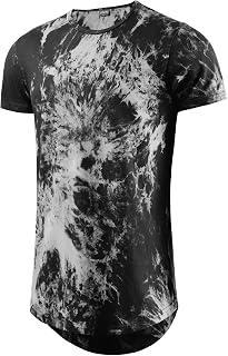 LETAOTAO Mens Big and Tall T Shirts Tie Dye Shirts for Men 100% Cotton Extra Long Tshirts