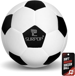 Surpop Indoor Soccer Ball Size 4 for Kids, Quiet Soft Soccer Ball for Indoor Play & Training
