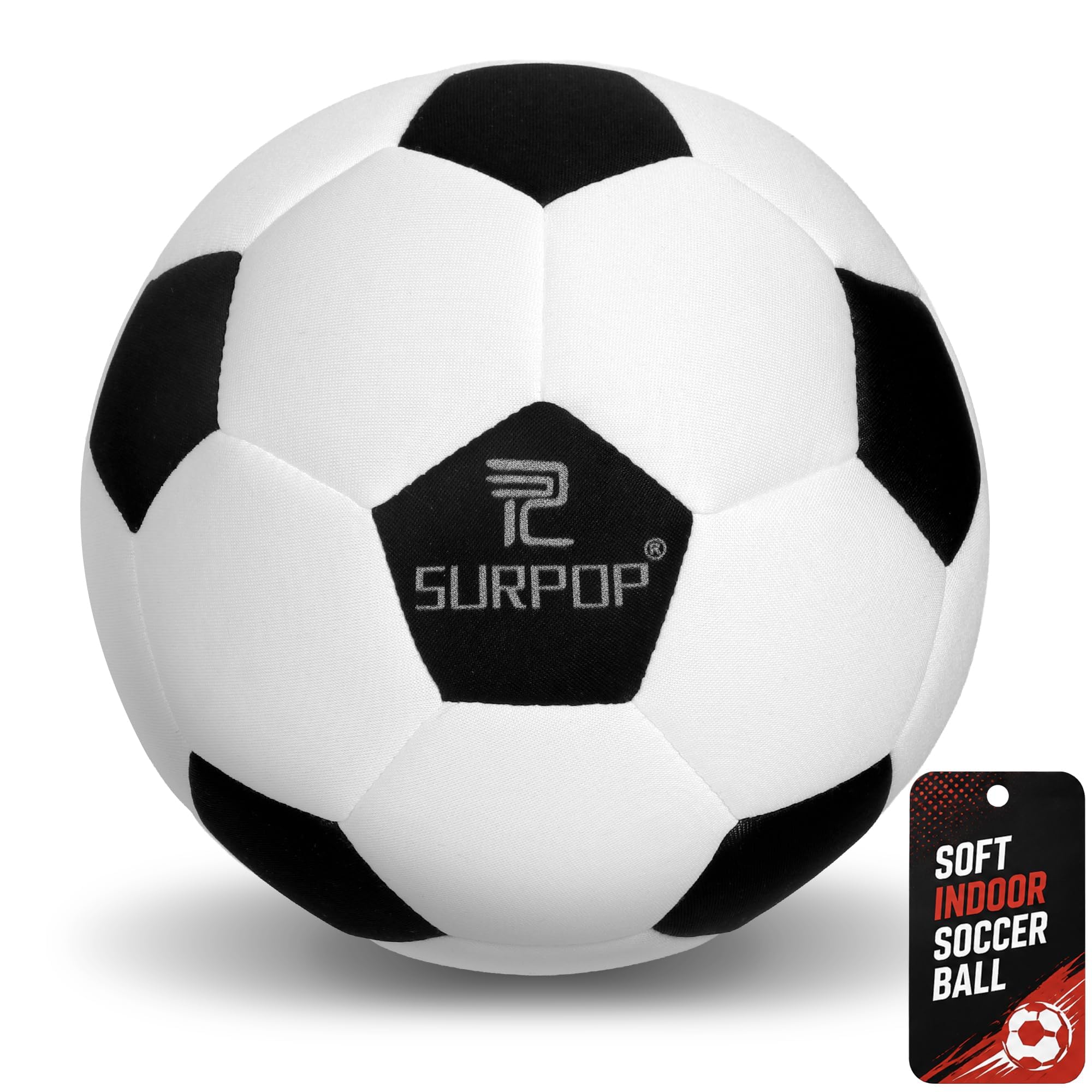 Surpop Indoor Soccer Ball Size 4 for Kids, Quiet Soft Soccer Ball for Indoor Pla