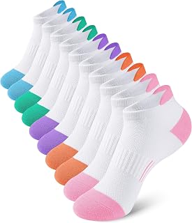 Somaibo 10 Pairs Kids Socks for Boys Girls Low Cut Athletic Ankle Socks