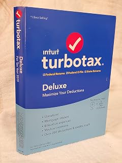 Turbotax 2019 Deluxe Federal Plus State Tax Software CD [PC & Mac] [Old Version]