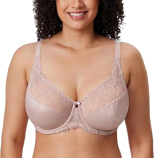 DELIMIRA Women's Minimizer Full Coverage Lace Bras