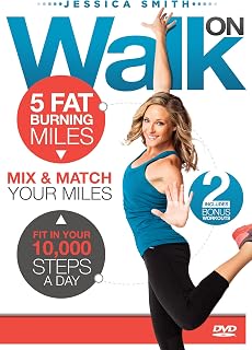 Walk On Indoor Walking Fitness DVD [No Treadmill] Plus Foot, Ankle, Knees and HIPS strengthening, 5 Fat Burning Miles Indoor Walking Exercise DVD, Zone 2 + Interval Cardio with Jessica Smith