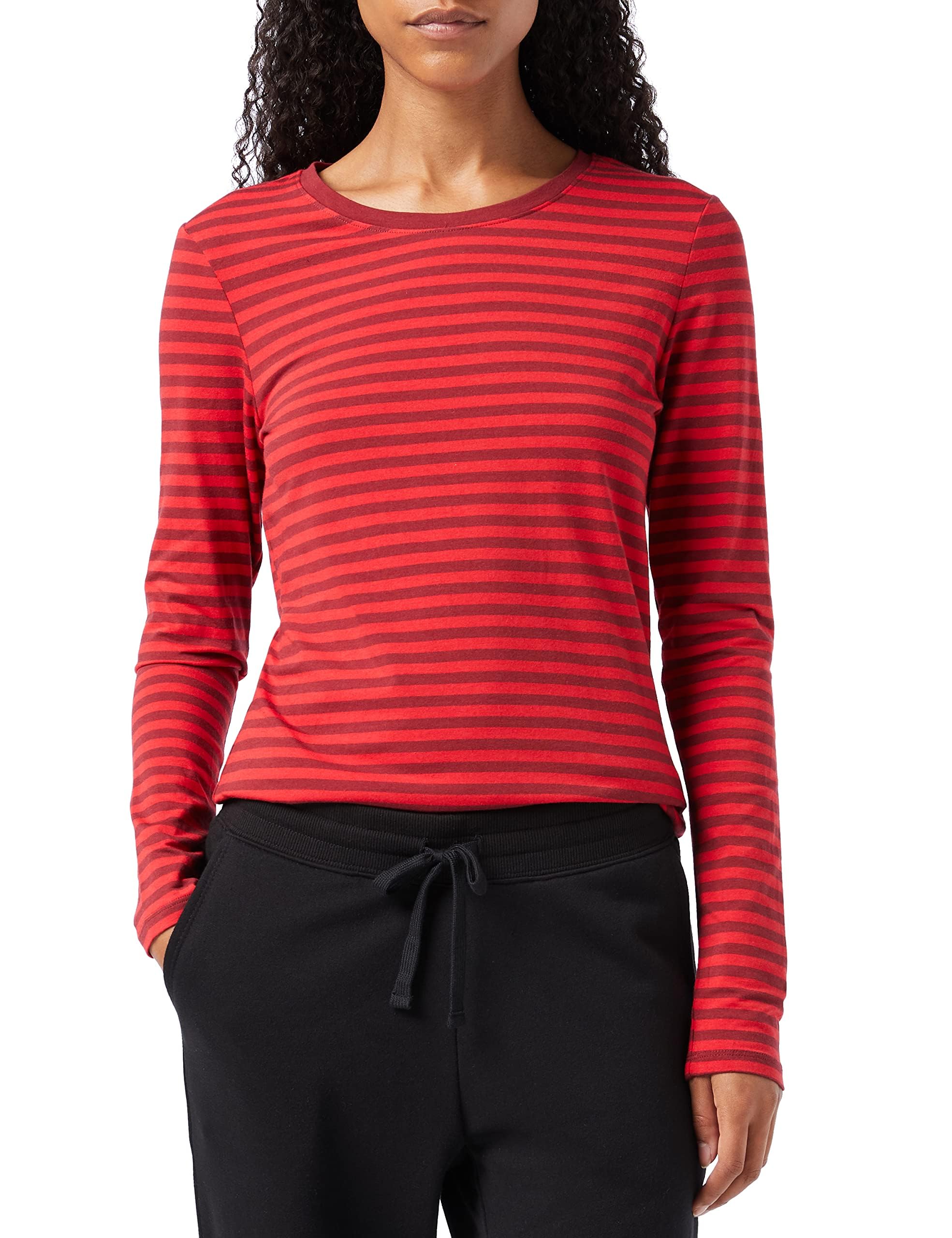 Amazon Essentials Women's Long Sleeve Round Neck T-Shirt, Classic Cut (Available