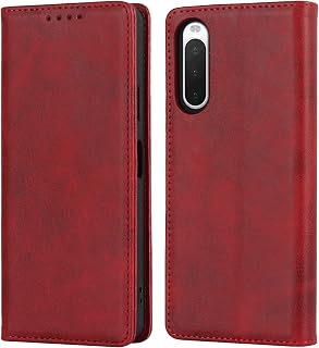 【Hamany】 対応 Xperia 10 iv ケース 手帳型 エクスペリア10 iv ケース カード収納 -ヴィンテージレッド