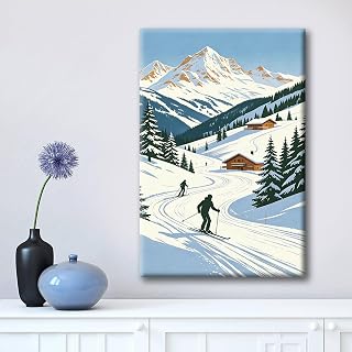 Landscape Framed Canvas Wall Art Prints Modern Ready to Hang Home Decor Wall Hanging Poster for Living Room Bedroom Bathroom