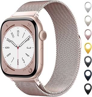 Original Stainless Steel Mesh Loop Compatible with Apple Watch Bands Women | Men 38mm 40mm 41mm 42mm 44mm 45mm 46mm 49mm, Magnetic Clasp for iWatch Bands Series 12 11 10 9 8 7 6 5 4 Ultra SE 3 2 1