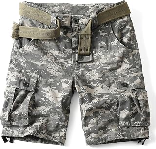 Camo Cargo Shorts for Men Cotton Casual Wild Outdoor Work Relaxed Fit Shorts with Multi-Pocket