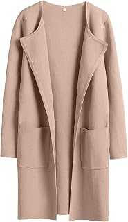ANRABESS Womens Cardigan Sweater Open Front Knit Long Coatigan Dressy Casual Jacket Coat 2025 Fall Outfits Classy Clothes