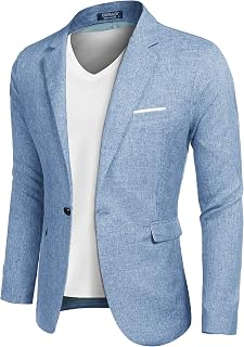 Coofandy Mens Blazer Casual Sports Coats Slim Fit One Button Suit Jacket Lightweight Sports Jacket