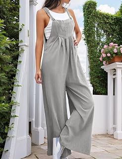Tute estive da donna tuta casual senza maniche con spalline sottili a gamba larga pagliaccetti abiti alla moda vestiti