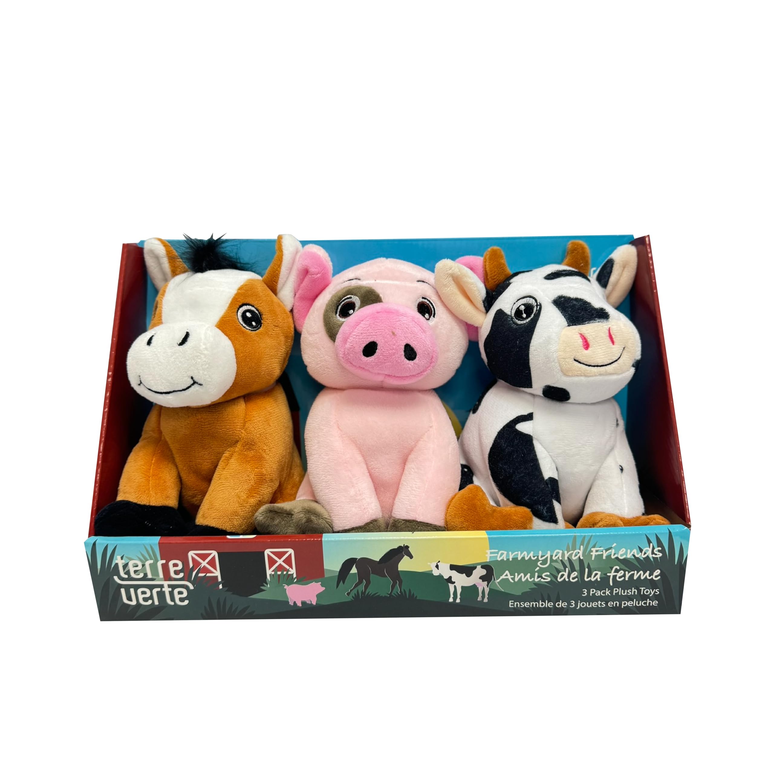 Farmyard Friends Dog Plush Toys, 3 Pack Cute Dog Plushies