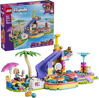 LEGO Friends Fun Water Park Day 42676 | Toys for 6+ Year Old Girls, Miniature Set with Slide, 2 Mini Dolls, 4 Animal Figures & Accessories, Birthday Gift, 278 Pieces