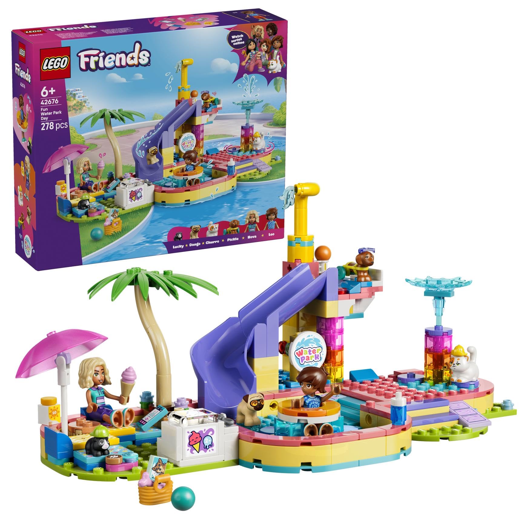 LEGO Friends Fun Water Park Day 42676 | Toys for 6+ Year Old Girls, Miniature Se