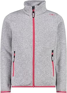 CMP Knit Tech Mélange Fleece Jacket Knit Tech Mélange Fleece Jacket, Woman, Asphalt-Purple Fluo, 50 Girls and Girls