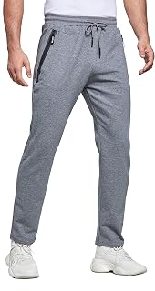 ZOXOZ Mens Tracksuit Slim Fit Bottoms Joggers Elasticated Waist Zip Pockets