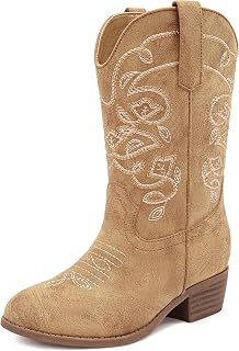 LAURMOSA Cowgirl Boots for Girls Western Cowboy Boots Horse Riding for Kids