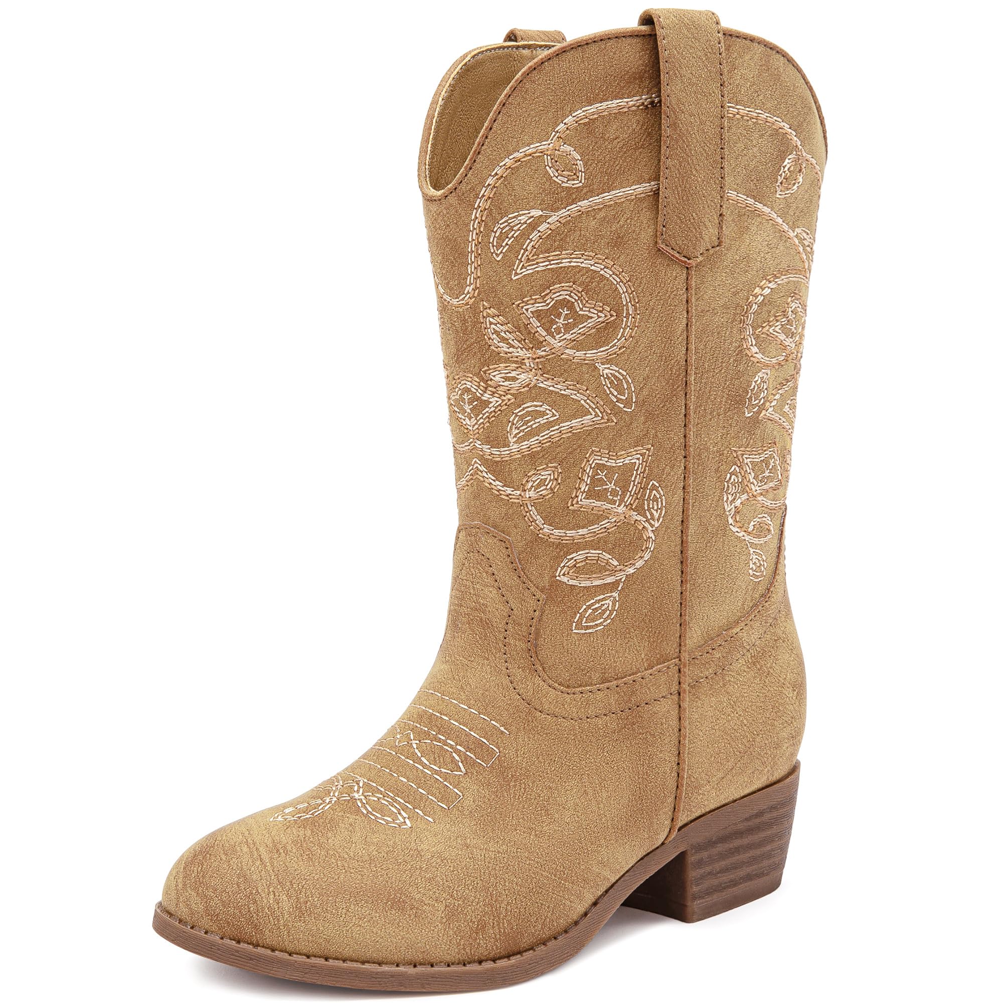 LAURMOSA Cowgirl Boots for Girls Western Cowboy Boots Horse Riding for Kids