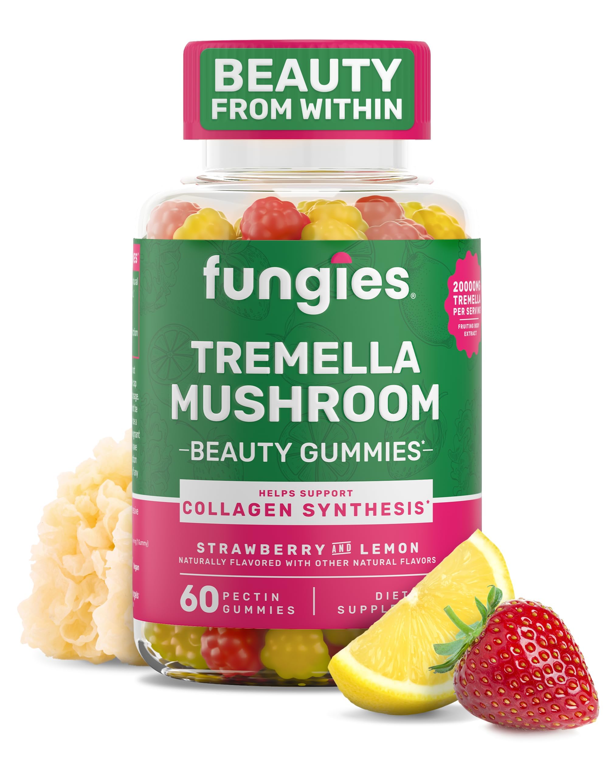 Fungies Tremella Extract Gummies | 60 Count | Beauty Gummy Supplement