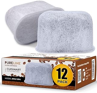 Cuisinart® Coffee Filter Replacement by Pureline, 12 Pack Charcoal Filters | Cuisinart® Coffee Maker Water Filter, Premium Filters for all Cusinart Coffee Machines - NSF Certified (2 Year Supply)