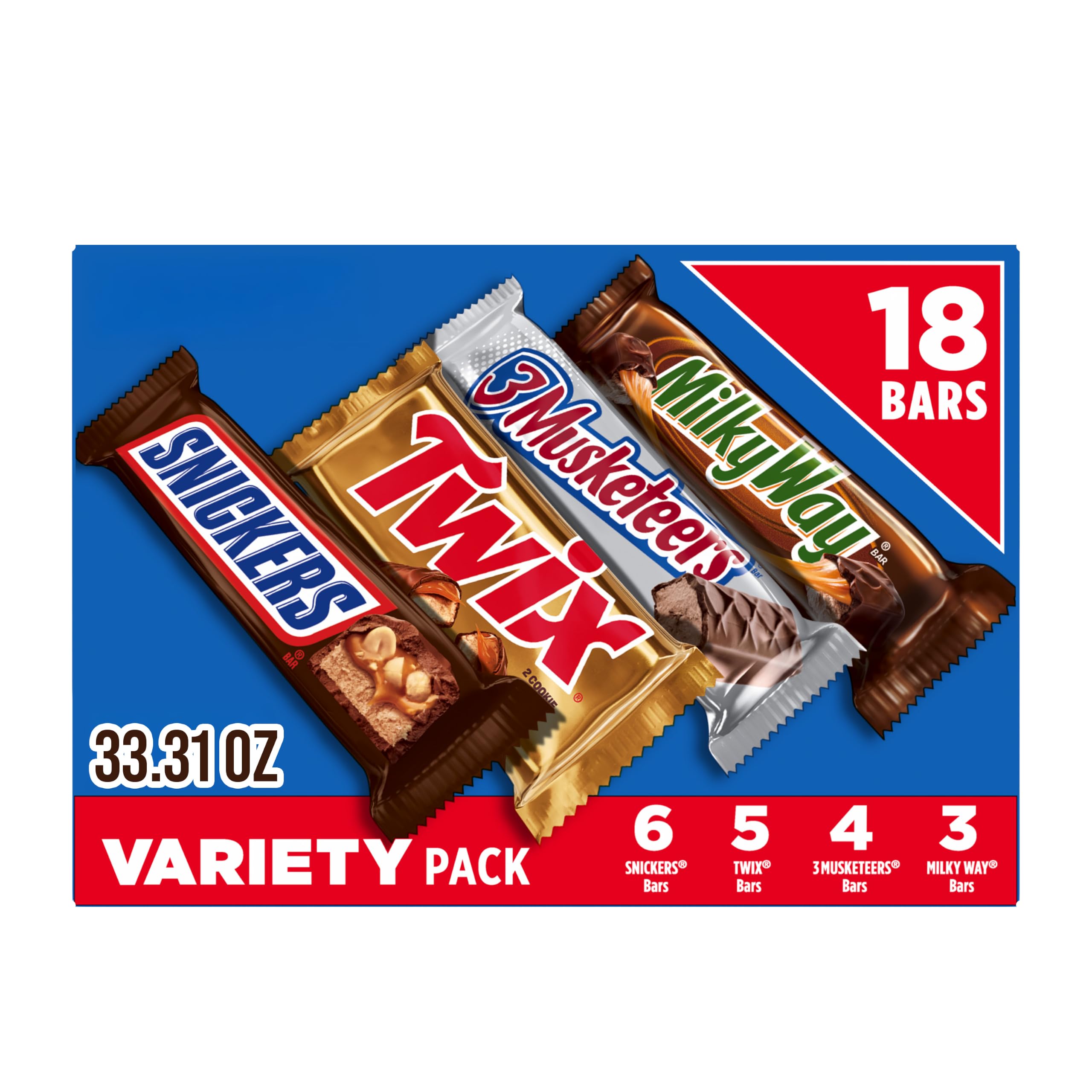 SNICKERS, TWIX, 3 MUSKETEERS, MILKY WAY Full Size Back to School Chocolate Bar V