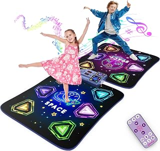 Kids Dance Mat,Toys for Kids Age 3-12,Birthday Gifts for 3+ Year Girls Boys | Light Up 8-Buttons & Wireless Bluetooth, Music Dance Toy with 5 Modes Game, Gifts for 3 4 5 6 7 8 9 10+ Year Old Girls Boys