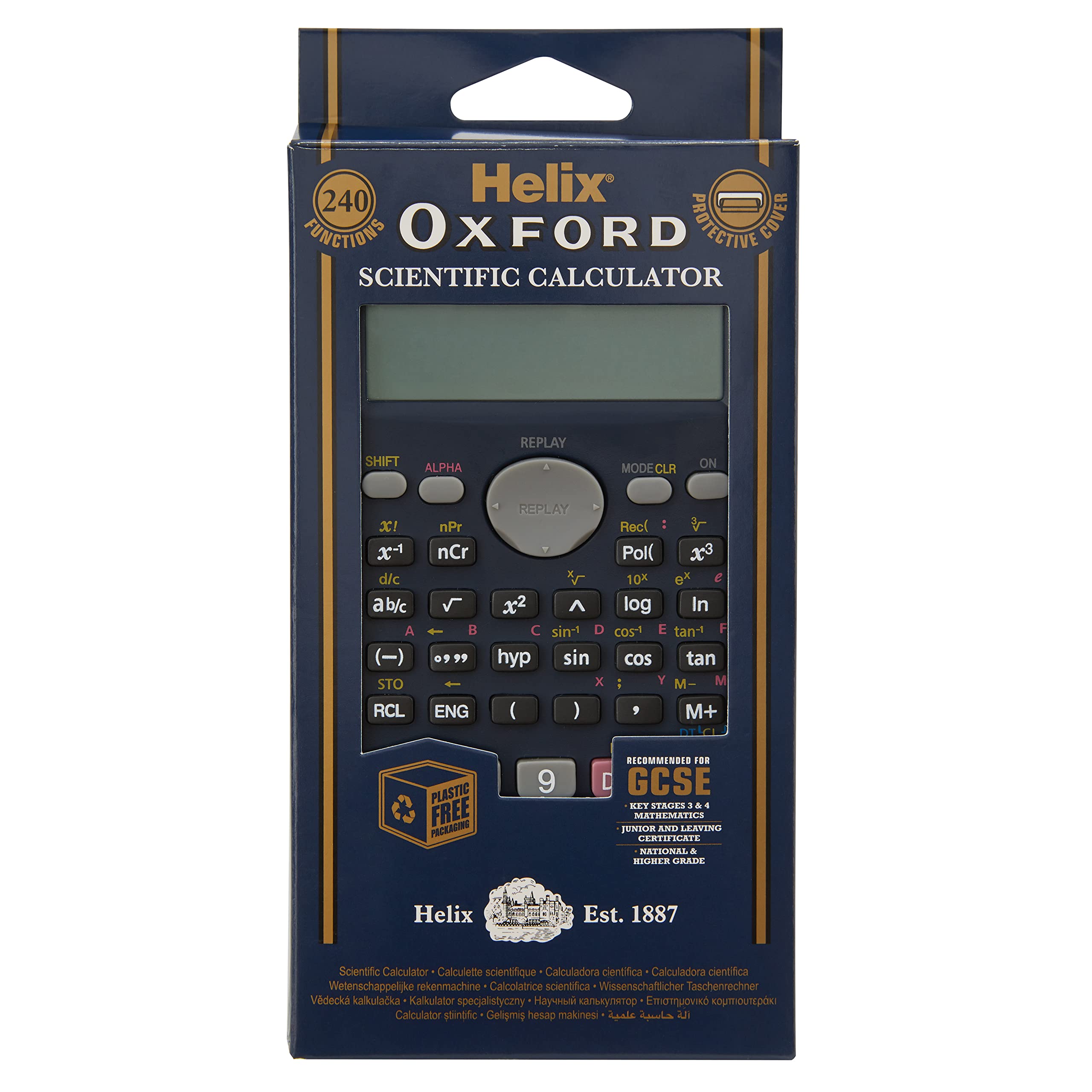 Helix Oxford Scientific Calculator for Key Stage 3 and 4 Maths - 240 Functions -