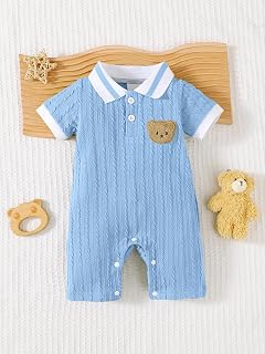 Baby Boys' One-Piece Romper, Blue, 3-6 Months