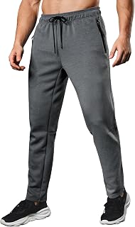 Herberton Mens Athletic Sweatpants Quick Dry Gym Pants with Zipper Pocket