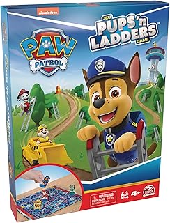 Spin Master Games PAW Patrol Pups 'N Ladders Kids Board Game for Game Night | Classic Game of Climbing & Sliding, Features Favorite PAW Patrol Pups, Teaches Counting & Turn-Taking, 2-4 Players, Ages 4+