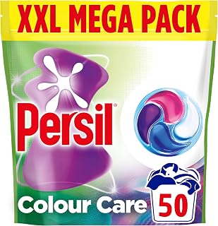 Persil Colour Care 4-in-1 Laundry Capsules 50 Washes | Revives colours & smooths fibres, removes tough stains, fast dissolving, effective in quick & cold washes