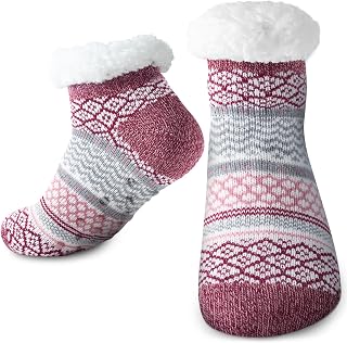 Cirorld Calcetines Mujer Termicos, Calcetines Invierno Antideslizantes Gruesos Casa, Calcetine para Dormir Polar Calentitos, Regalo de Año Nuevo para Mujer, Mamá o Novia