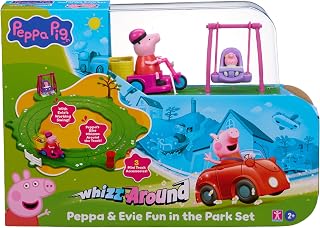 Peppa Pig Whizz Around Peppa & Evie Fun in the Park Set, Toys, Motorised Vehicles, Pre-school Toys