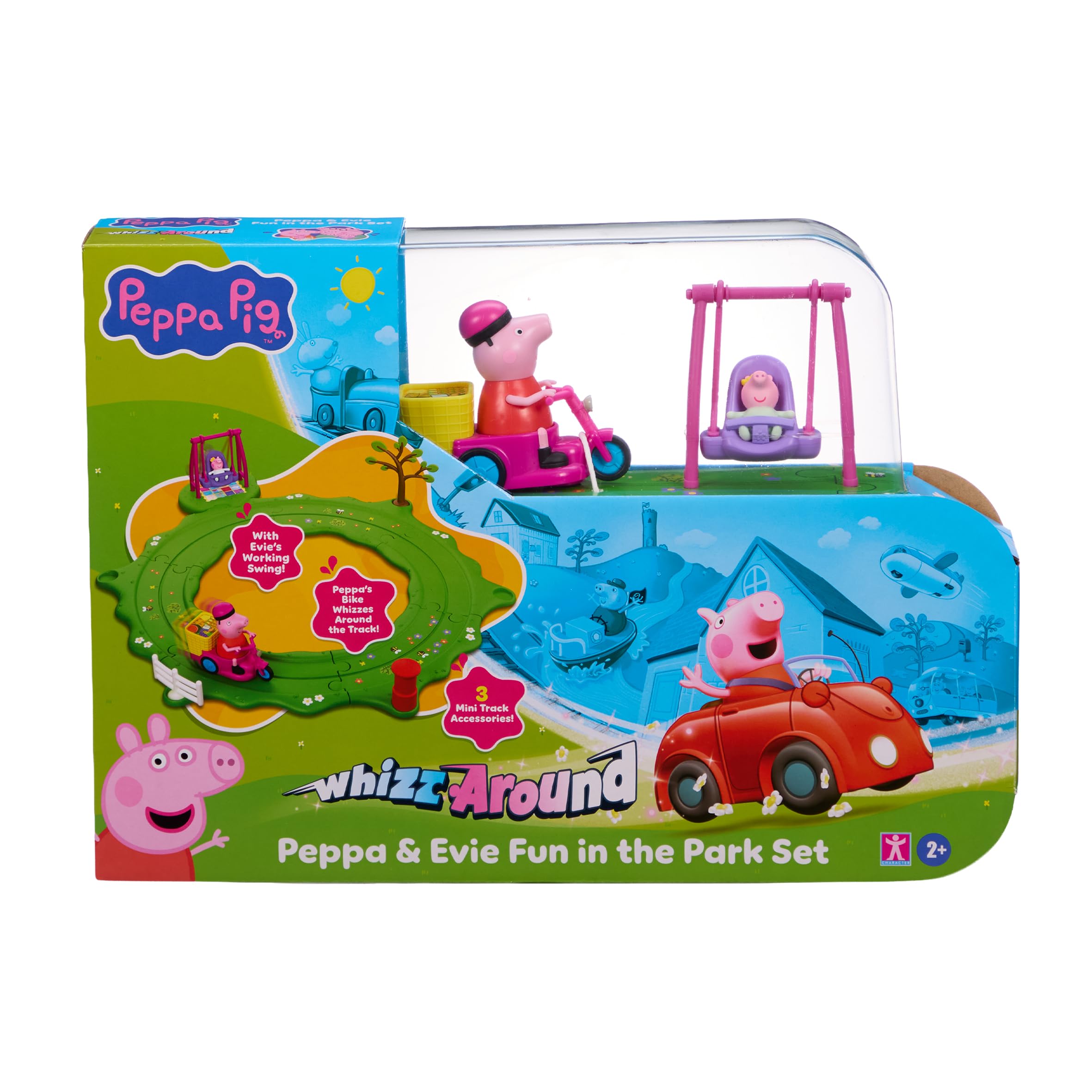 Peppa Pig Whizz Around Peppa & Evie Fun in the Park Set, Toys, Motorised Vehicle