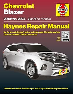 Compatible for Chevrolet Blazer (2019–2024) Haynes Repair Manual: Covers 2.0L Turbo, 2.5L & 3.6L Gas Engines – Maintenance, Repair & Wiring Diagrams