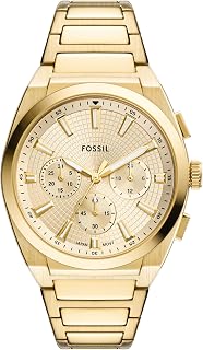 Fossil Men's Everett Quartz Stainless Steel Three-Hand Watch, Color: Silver (Model: FS5821)