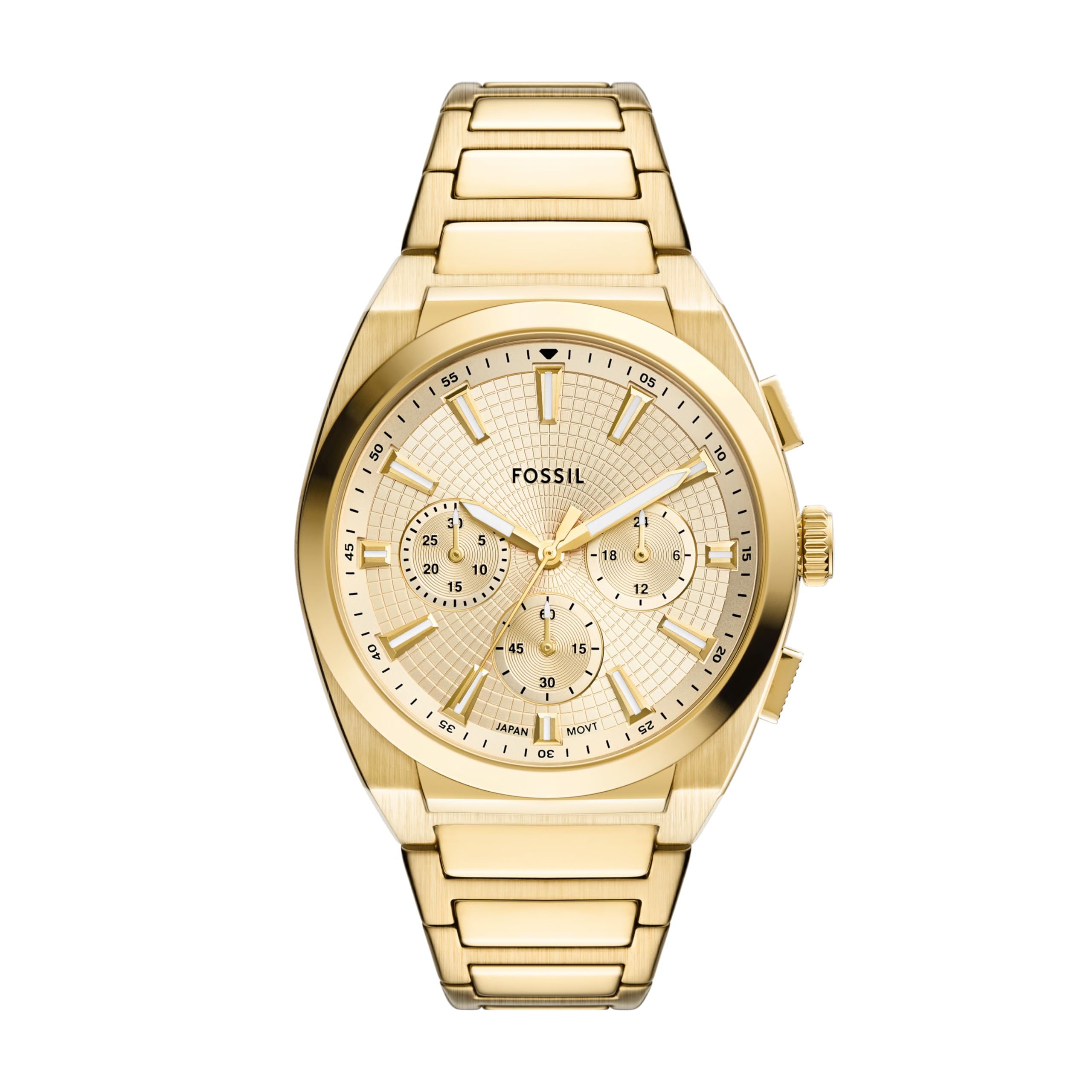 Fossil Everett Men's Stainless Steel Three Hands Quartz Watch
