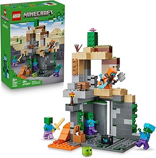 LEGO Minecraft Zombie Dungeon 21587 | Building Toys for Boys & Girls, Ages 8+, Video Game Toy Playset, 5 Minecraft Figures, 284 Pieces, Gift for Birthdays