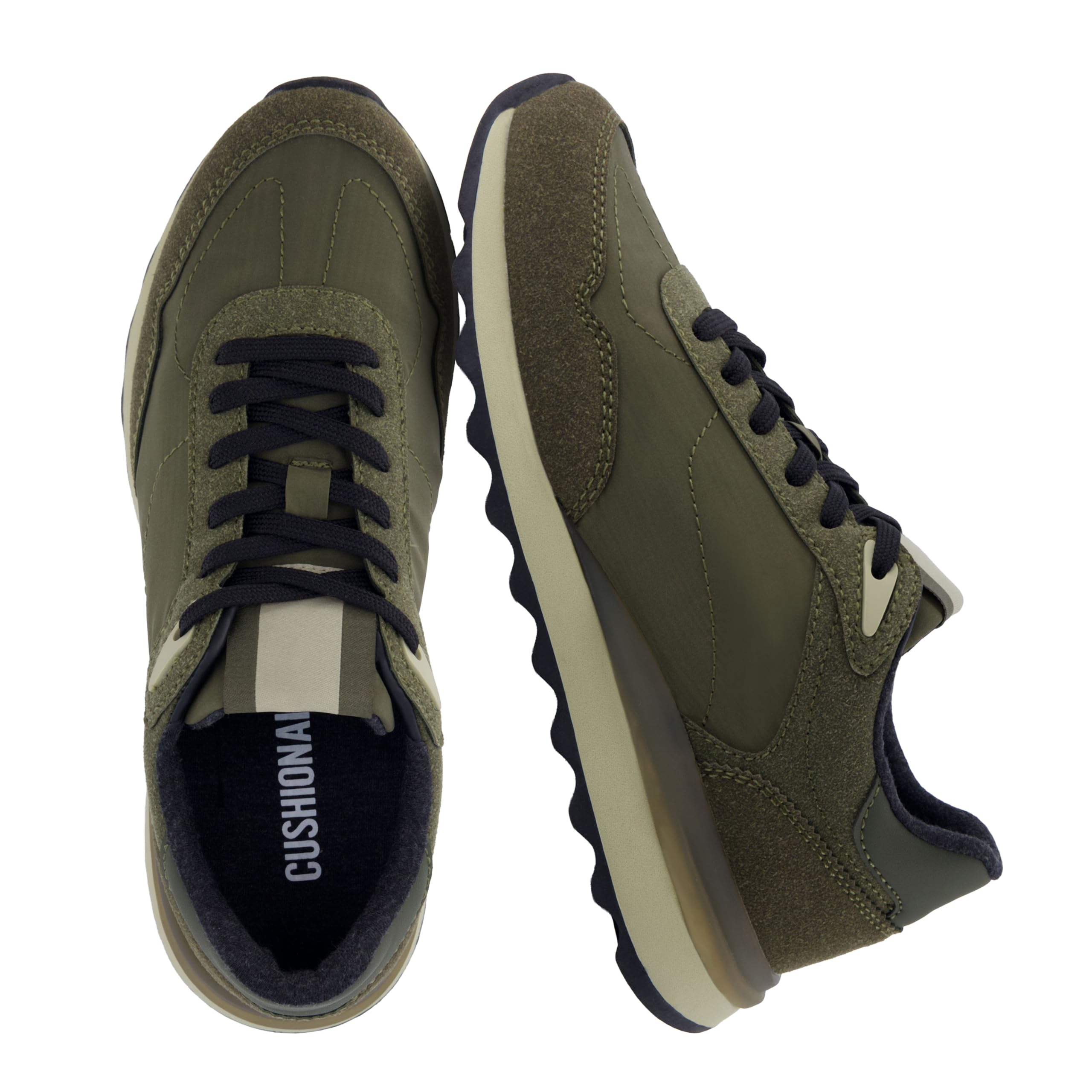 CUSHIONAIRE Sneaker da Donna con Lacci in Nylon Kicks + Schiuma Confortevole, Am