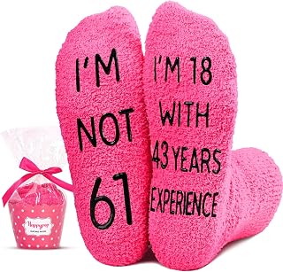 HAPPYPOP 70 Year Old Birthday Gifts - 61-70 Birthday Socks for Women