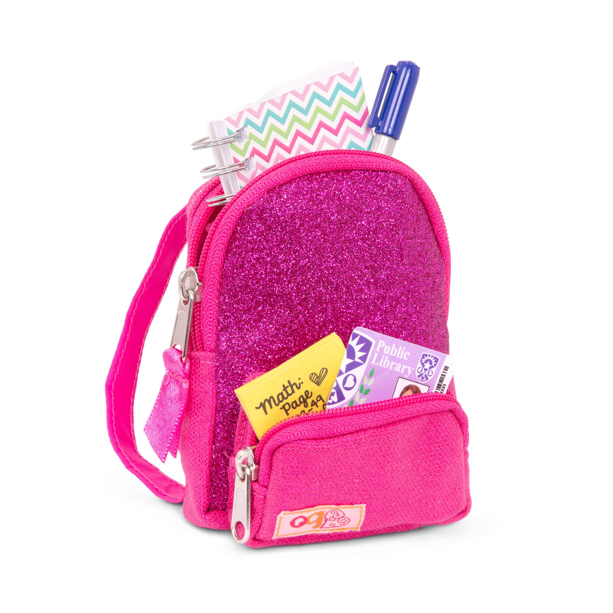 Our Generation School Smarts Doll School Bag Accessory Set, Pink, Fashion | 5-pi