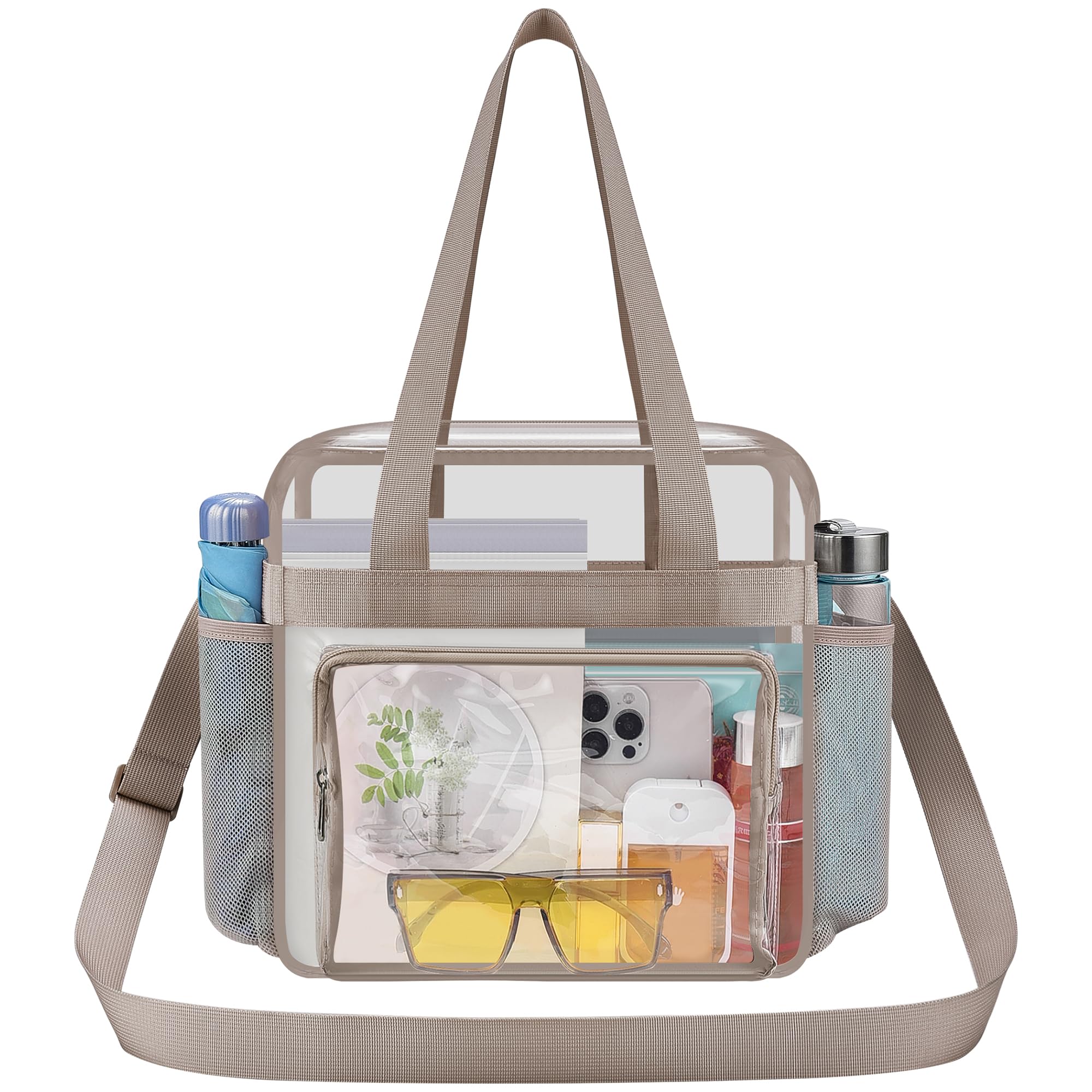 Oraben Clear Tote Bag Clear Bag Stadium Approved 12x6x12 Stadium Bag for Work, S