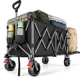 270L Trolley with Wheels, Heavy Duty Folding Camping Cart