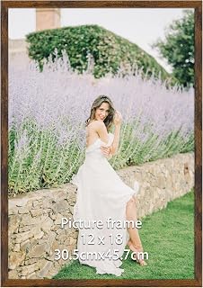 Giftgarden 18x12 inch Picture Frame Brown, Wall-Mounted 12x18 inch Frame
