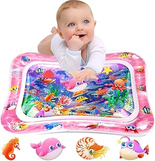 Infinno Tummy Time Mat Premium Baby Water Play Mat for Infants and Toddlers Baby Toys for 3 to 24 Months, Strengthen Your Baby's Muscles, Pink Theme Toys