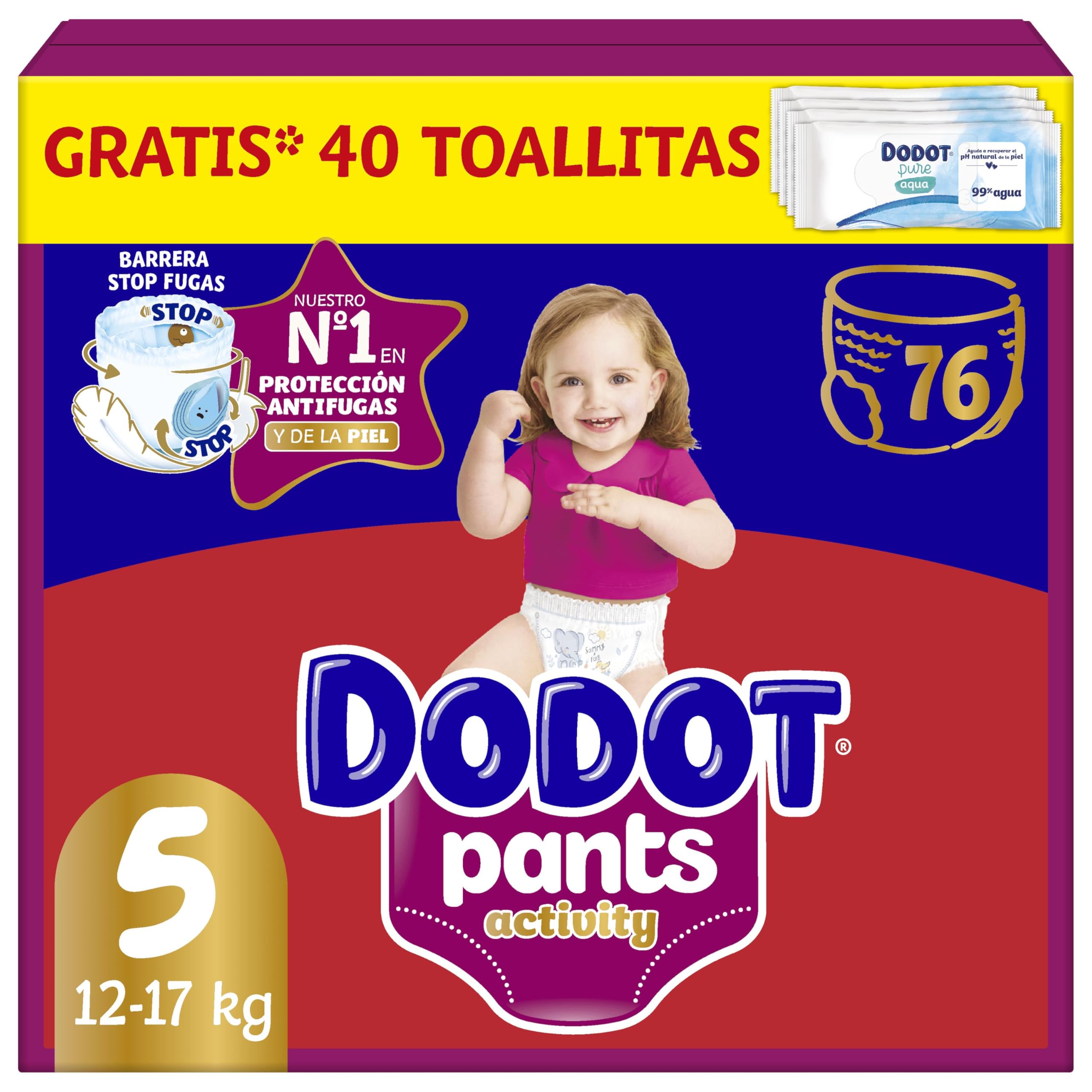 Dodot Diaper-Baby Brief Activity Size 5 (11-17 kg), 76 Diapers | 360° adjustment