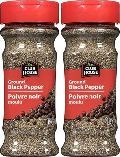 Club House, Quality Natural Herbs & Spices, Ground Black Pepper, 115g (Pack of 2)
