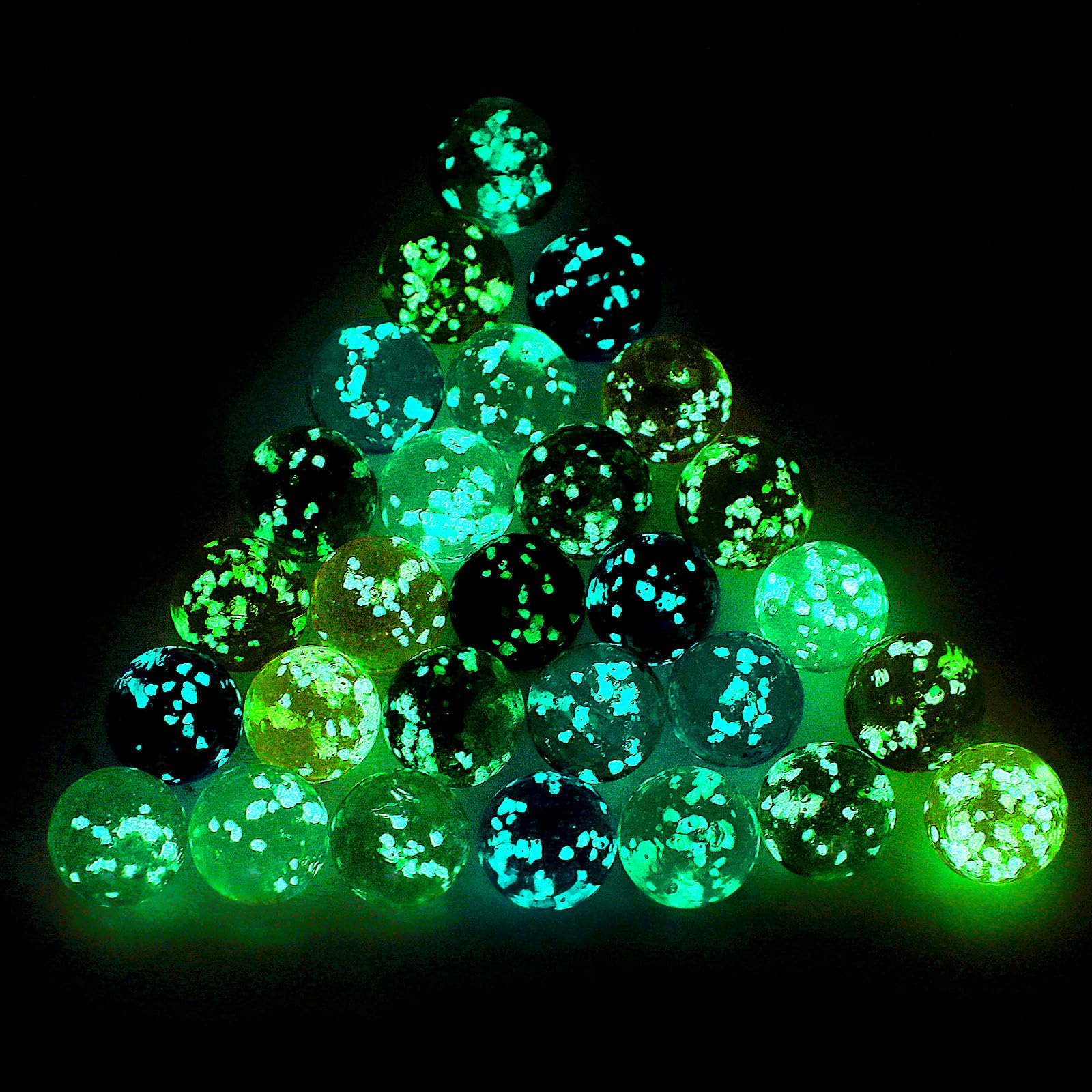 Skylety 20 Pcs Glow in the Dark Marbles Large Luminous Glass,20 Mm | Handmade Gl
